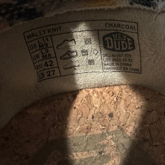 Men’s Hey Dude Wally Knit Charcoal shoes - Picture 6 of 6